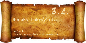 Boroka Lukrécia névjegykártya
